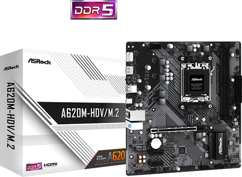 ASROCK MB A620M-HDV/M.2AM5, 2XDDR5, DP, HDMI, 2XM.22XSATA, RAID, MIC... (1 / 1)