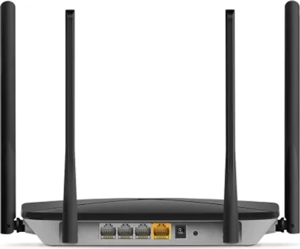 MERCUSYS AC12G AC1300 DUAL BAND WIRELESS ROUTER, 867MBPS AT 5GHZ + 400MBPS AT 2.4GHZ, 1 10/100/1000M WAN + 3 10/100/1000M LAN, 4 X FIXED 5DBI HIGH GAIN ANTENNAS, MU-MIMO, SMART CONNECT, IPTV AND IPV6 SUPPORTED, APP, WPA3, 2X2 MIMO (1 / 1)