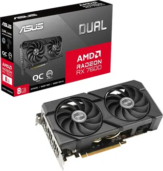 ASUS VGA DUAL-RX7600-O8G-EVO 8GB GDDR6, 128-BIT, 3X DP, 1X HDMI (1 / 1)