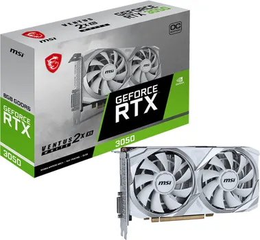 MSI GEFORCE RTX 3050 VENTUS 2X XS WHITE 8G OC GAMI (1 / 2)