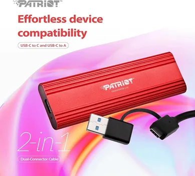 PATRIOT TRANSPORTER LITE 1TB EKSTERNI SSD DISK │ PLUG-AND-PLAY│ KOMPATIBILNOST SA WINDOWS I MACOS │TYPE-C KONEKCIJA │ BRZINE ČITANJA/PISANJA DO 1000 MB/S (7 / 7)