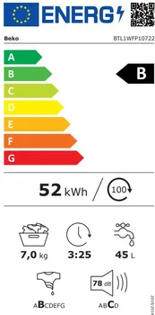 BEKO BTL1WFP10722 | 7 KG / 1200OB/MIN/ 10 PROGRAMA (12 / 12)
