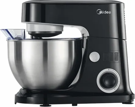 MIDEA MULTIMASTER 600 (MJ-KM6001W) KUHINJSKI ROBOT │ SNAGA MOTORA: 600 W │ KAPACITET POSUDE: 4 L │ BRZINE: 6 │ ELEKTRONSKA KONTROLA BRZINE │ STANDARDNI NASTAVCI: KUKA ZA TESTO, BEATER, METLICA │ DIMENZIJE: 350 X 180 X 303 MM │ TEŽINA: 3.8 KG │ BOJA: CRNA (5 / 5)