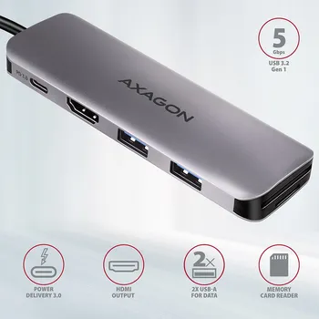HMC-5 SUPERSPEED USB-C COMBO 5IN1 HUB (3 / 7)