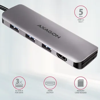 HMC-HCR3A SUPERSPEED USB-C COMBO 5IN1 HUB (3 / 6)