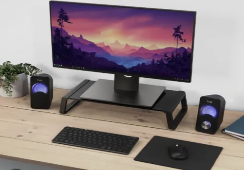 TRUST MONTA STAND ZA MONITOR,KALJENO STAKLO, CRNI (4 / 5)