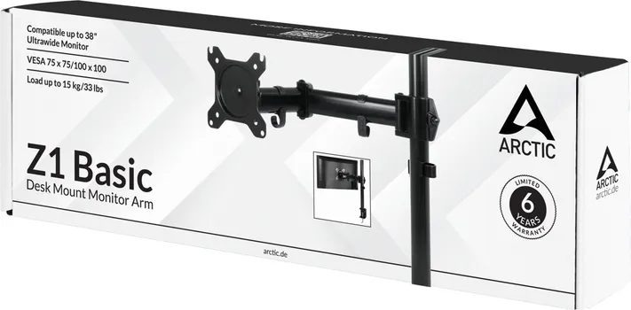 ARCTIC Z1 NOSAČ ZA MONITORE, BASIC SINGLE NOSAČ DESK MOUNT MONITOR ARM (3 / 5)
