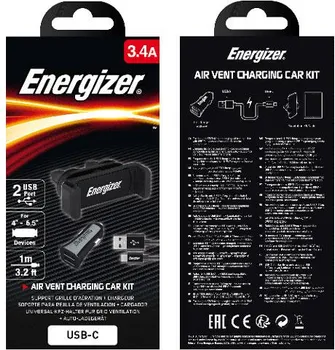 ENERGIZER MAX UNIVERSAL CAR KIT 2xUSB + USB-C CABLE (2 / 5)