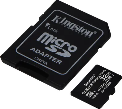 KINGSTON MICROSD 32GB CLASS 10CANVAS SELECT PLUSSD ADAPTER 100MBS READ,CLASS 10 UHS-I (2 / 2)